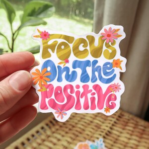 Adesivo de afirmação positiva, adesivo positivo, adesivo de positividade, adesivo de mantra positivo, adesivo à prova d'água, decalque para garrafa de água para laptop