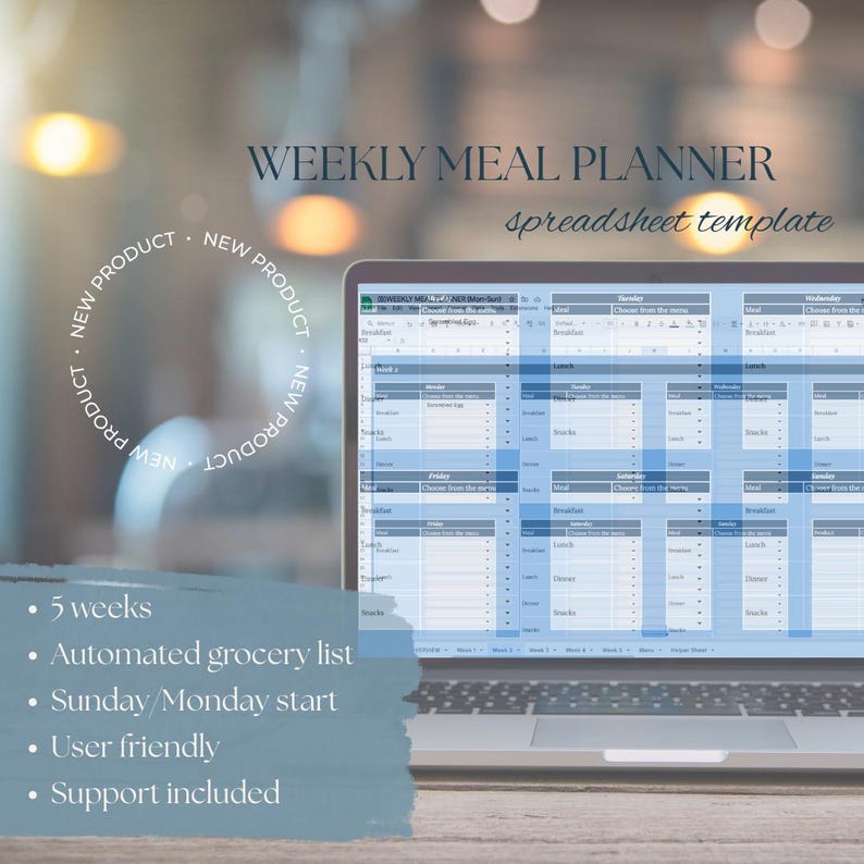 Practical & Easy to Use Weekly Meal Planner - Etsy UK
