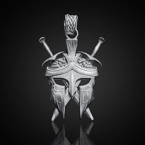 Spartan Helmet Necklace, 925K Sterling Silver Warrior Pendant, Handmade Helmet Pendant, Ancient Greece Men Silver Pendant, Gift for Men