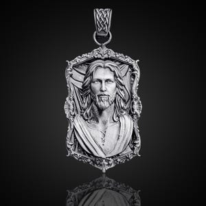 Jesus Christ Pendant, Christian Pendant, Handmade Religious Pendant, 925K Sterling Silver Christ Pendant, Christ Accessory, Religious Gift