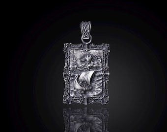 Sterling Silver Poseidon Pendant