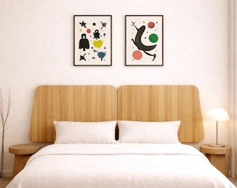 Testiera del letto Saimaa, testiera in legno, realizzata a mano, in rovere