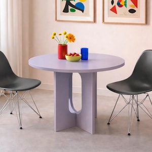 Runt matbord i 2 färger, skandinavisk design, handgjort, anpassningsbart, 216 färger!