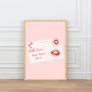 Postal digital Kappa Kappa Gamma / Regalo imprimible de hermandad / Descarga de hermandad KKG / Mercancía linda de hermandad / Tarjeta hecha con amor