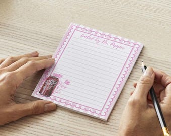 Alimenté par le Dr Pepper | Bloc-notes imprimable | Téléchargement instantané | Papeterie rose mignonne | Encart pour agenda numérique | Liste de choses à faire