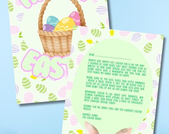 Printable Easter Bunny Letter for Kids – Personalized Easter Surprise Note, Easter Morning Letter from the Easter Bunny, Instant Download