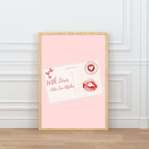 Postal digital Zeta Tau Alpha / Regalo imprimible de hermandad / Descarga de hermandad ZTA / Mercancía linda de hermandad / Tarjeta hecha con amor
