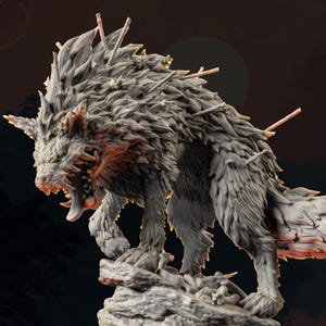 Direfell Alpha – Monstrous Werewolf Beast | 3D-Printed Fantasy Miniature by &quot;The Wandering Anvil&quot;