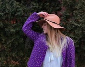 EMS Vintage JACKET,Size M L retro quilted coat retro jacket, 70s jacket, folk floral jacket, cottage jacket,hippy jacket woodstock jacket, Z