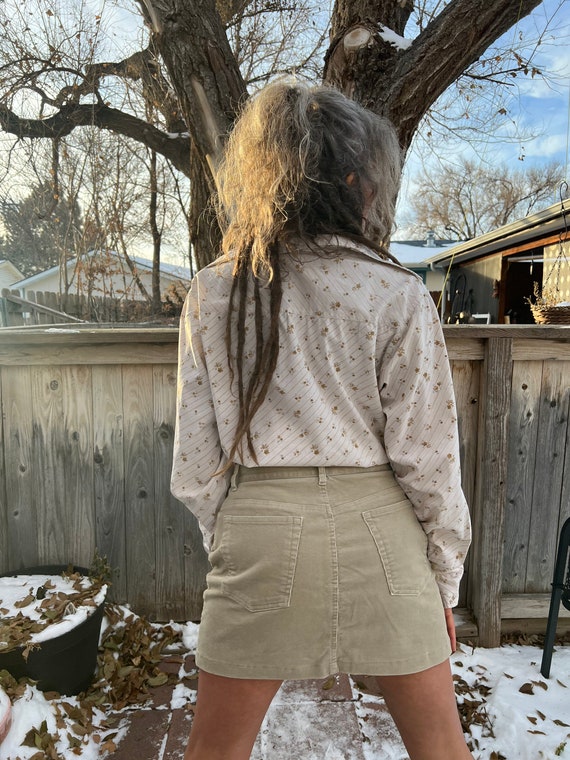 Eco Corduroy Mini Skirt Size M/L Hippie Clothing Festival - Etsy