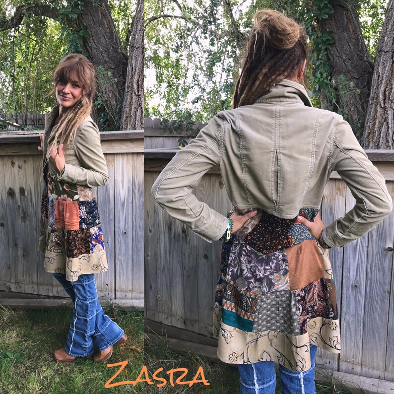 Patchwork Jacket Size S/M festival jacket patchwork blazer Etsy