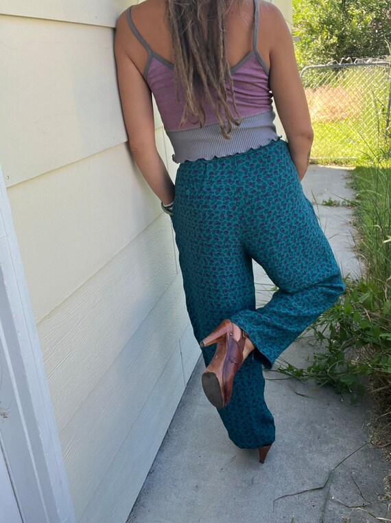 Vintage Pants,size XS/S high waisted pants,  flor… - image 7