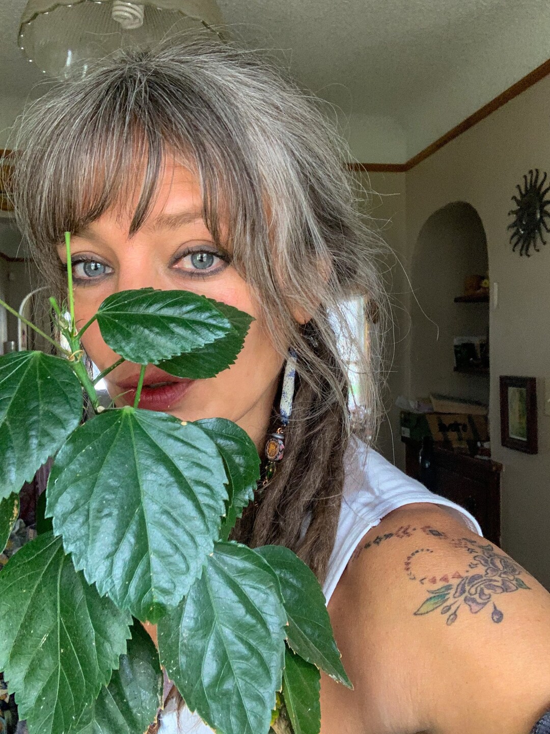 Mixed Media EARRINGS, Hand Beaded Earrings, Modern Earrings, Lightweight Earrings, Charm