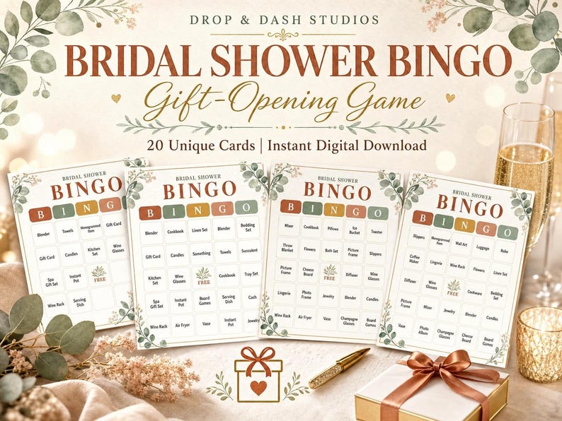 Bridal Shower Bingo Gift Opening Game