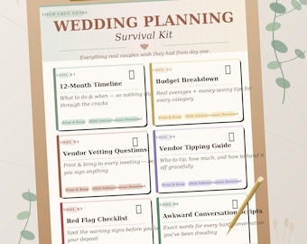 Kit de supervivencia para la planificación de bodas: presupuesto, proveedores, guiones (descarga en PDF)