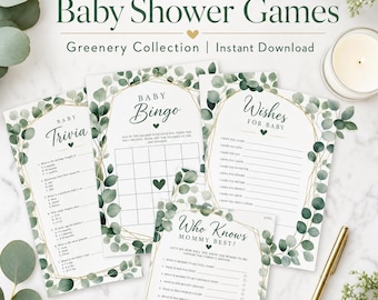 Paquete de juegos para baby shower / 30 juegos imprimibles / Género neutro / Descarga instantánea en PDF