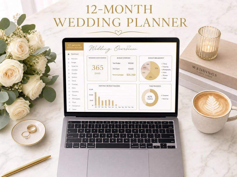 Wedding Planning Spreadsheet | 12-Month Timeline