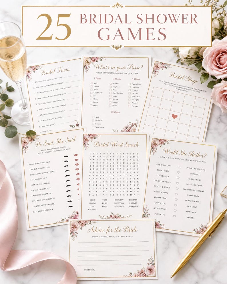 Bridal Shower Games Bundle