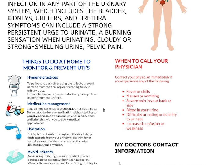 Urinary Tract Infection/UTI discharge/education