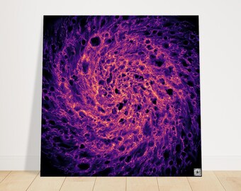 Canvas - Galactic Energy Swirl Artwork with QR Code