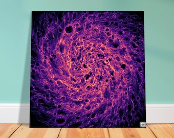 Aluminum Print - Galactic Energy Swirl Artwork with QR Code
