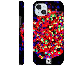 Tough case for iPhone - Pancreatic Islet Regeneration Artwork with QR Code