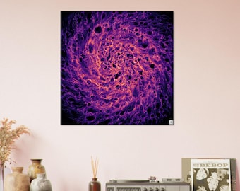 Fine Art Poster - Galactic Energy Swirl Artwork with QR Code