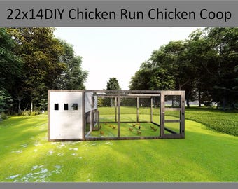 22x14DIY Chicken Run Chicken Coop