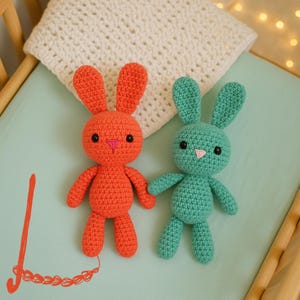 Crochet Bunny Pattern - Cute Amigurumi Bunny Rabbits - Instant Download DIY Toy Tutorial (English), PDF Crochet Pattern