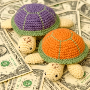 Schema all&#39;uncinetto per tartaruga in PDF, tutorial per tartaruga marina amigurumi, animale all&#39;uncinetto facile, schema per giocattolo, giocattolo per bambini marini, download digitale
