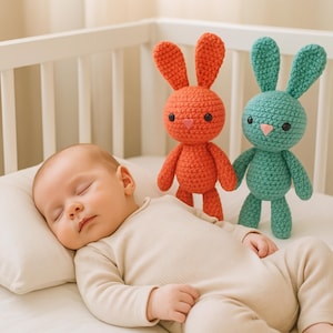 Crochet Bunny Pattern - Cute Amigurumi Bunny Rabbits - Instant Download DIY Toy Tutorial (English), PDF Crochet Pattern