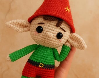 Elf Crochet Pattern | Christmas Holiday Toy (PDF)