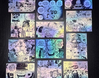 Anime Holographic Manga Panel Stickers Bundle 1F