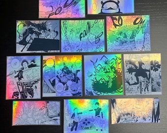 Paquete de pegatinas holográficas de manga de anime (28 unidades)