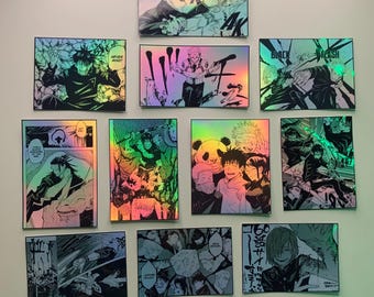 Paquete de pegatinas holográficas de anime manga 11A