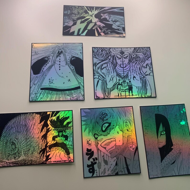 Pode incluir: Um conjunto de 8 adesivos de anime hologr&aacute;ficos com personagens da popular s&eacute;rie de mang&aacute; Naruto. Os adesivos s&atilde;o impressos em um fundo transparente e iridescente e apresentam v&aacute;rios personagens da s&eacute;rie, incluindo Naruto, Sasuke, Kakashi e outros. Os adesivos s&atilde;o perfeitos para adicionar um toque de estilo anime ao seu laptop, telefone, garrafa de &aacute;gua ou outros pertences.