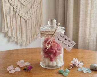 Pink Wax Hearts “Petal Dew” | Handcrafted Floral Wax Melts | Soy Wax for Oil Burners | Handmade in Spain