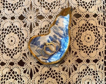 Ringschotel oesterschelp / Decor / cadeau bruidsmeisje / aandenken / bedankje