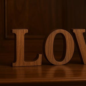 Letras de madera artesanales de 15 o 20 cm: piezas decorativas de alta calidad para el hogar, celebraciones y eventos.