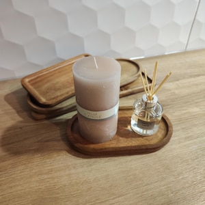 Oval Wooden Serving Tray – Small Rustic Snack Board – Mini Charcuterie Platter – Coffee Dessert Display – Handmade Wood Dish