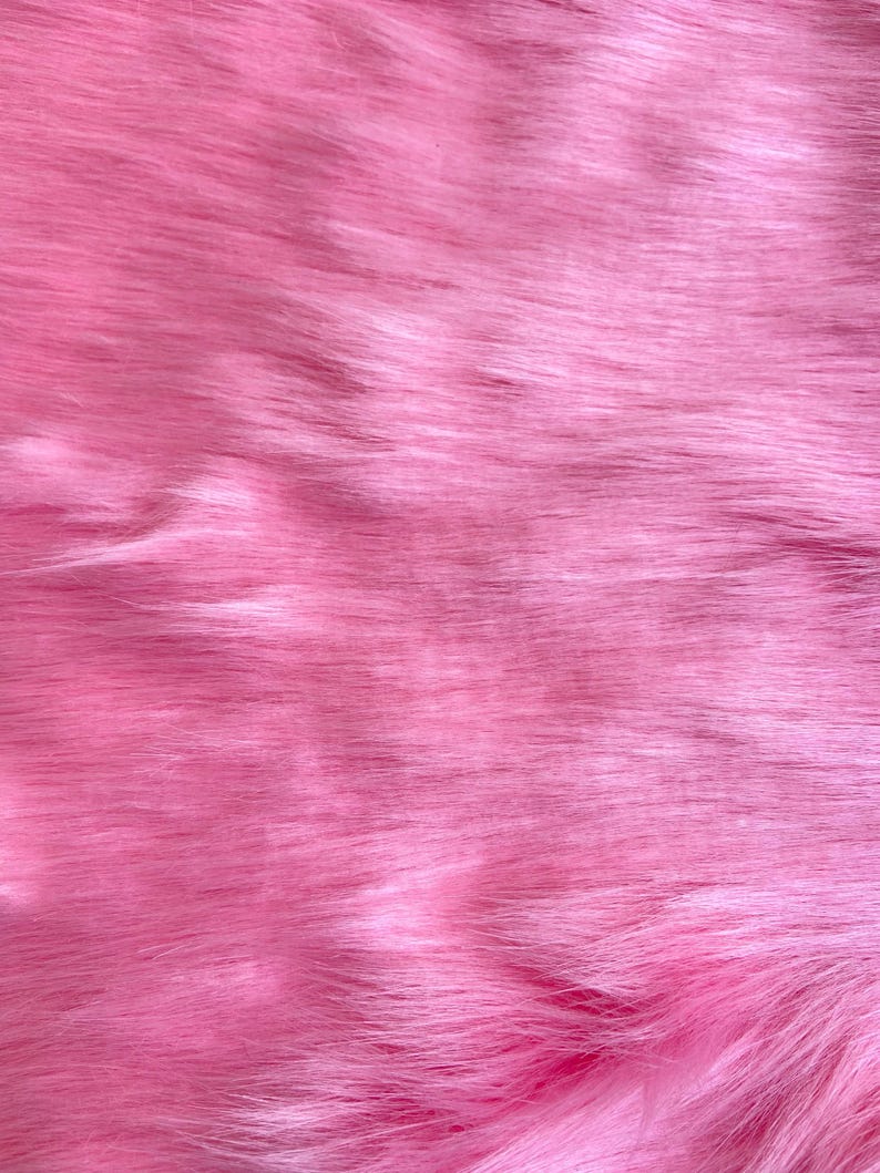 Light Pink Shaggy Faux Fur Fabric: Ultra Soft Long Pile, DIY Crafts - Etsy