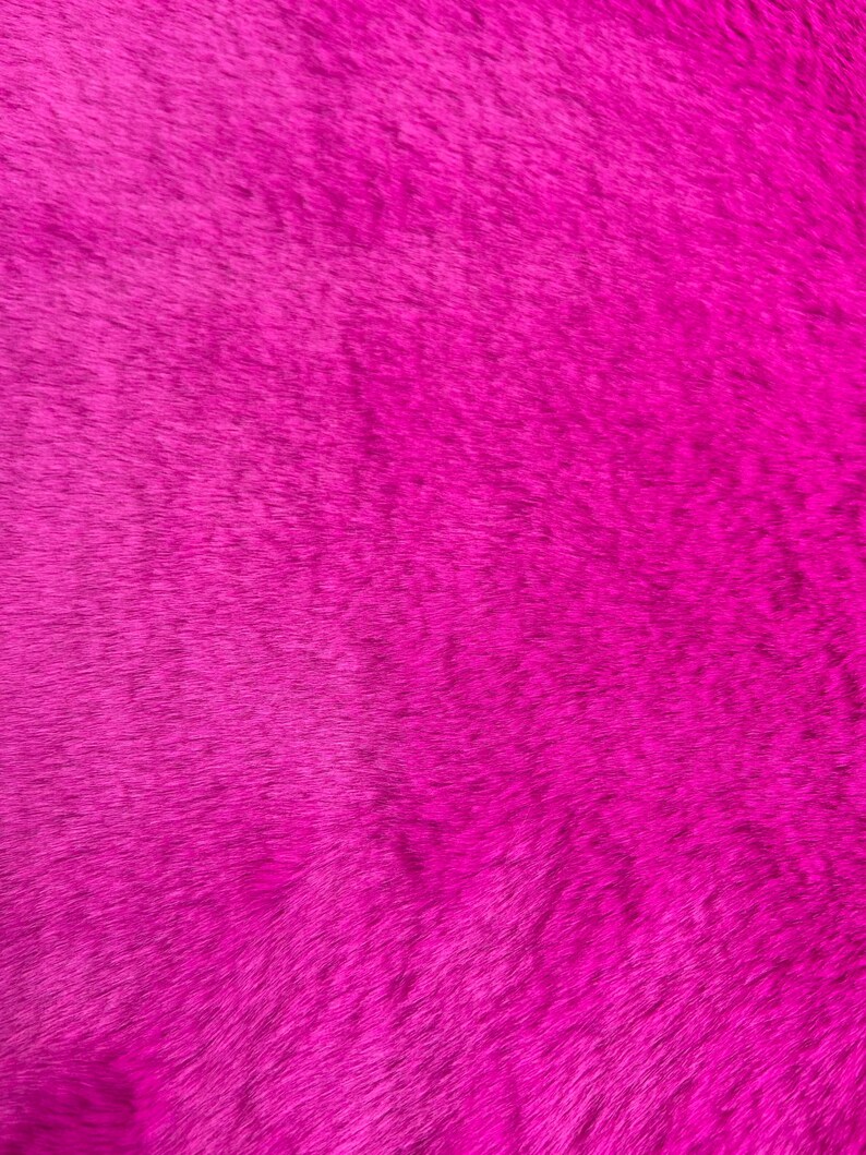 Rabbit Fuchsia Soft Luxe Faux Fur Fabric, First Class Quality Faux Fur ...