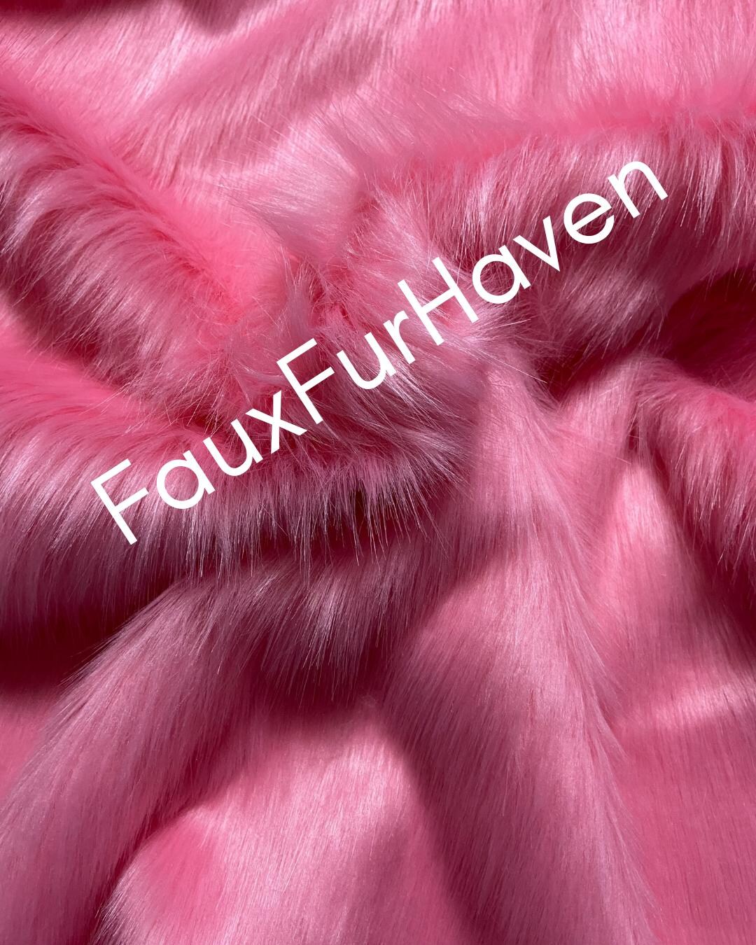 Light Pink Shaggy Faux Fur Fabric – Ultra Soft Long Pile – Sold by the ...