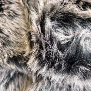 Waschbär Zottelfell Kunstpelz Stoff: Ultra Weich Langer Flor, Vegan Tier