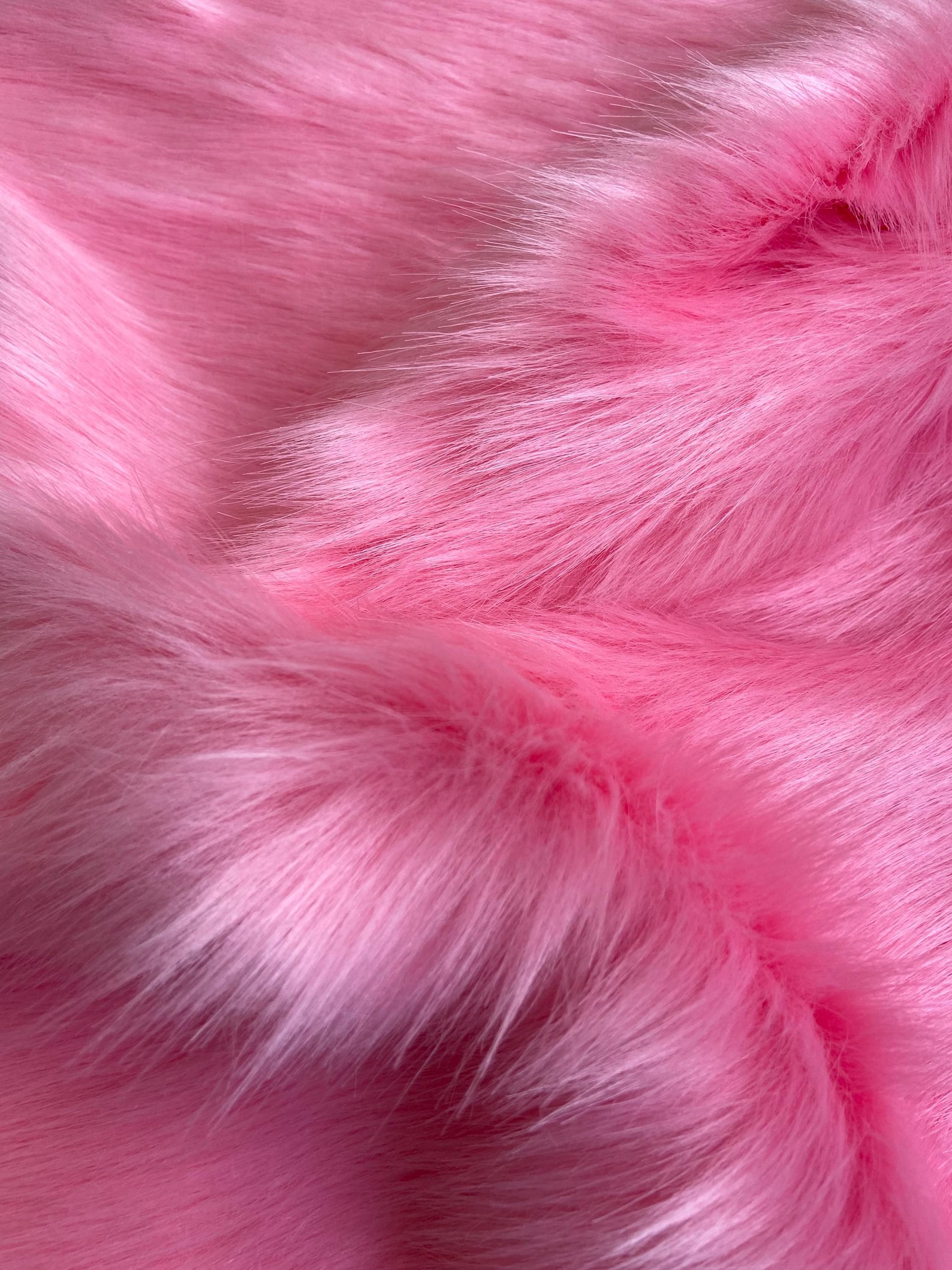 Light Pink Shaggy Faux Fur Fabric: Ultra Soft Long Pile, DIY Crafts - Etsy