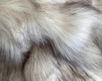 Waschbär Zottelfell Fell Stoff: Ultra Weich Langer Flor, Vegan Kostüme Handwerk