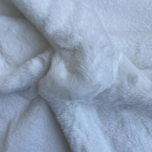 White Luxe Faux Fur Fabric: Soft Vegan Craft Costume Material