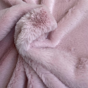 Light Pink Rabbit Faux Fur Fabric: Luxe Vegan Costume Craft