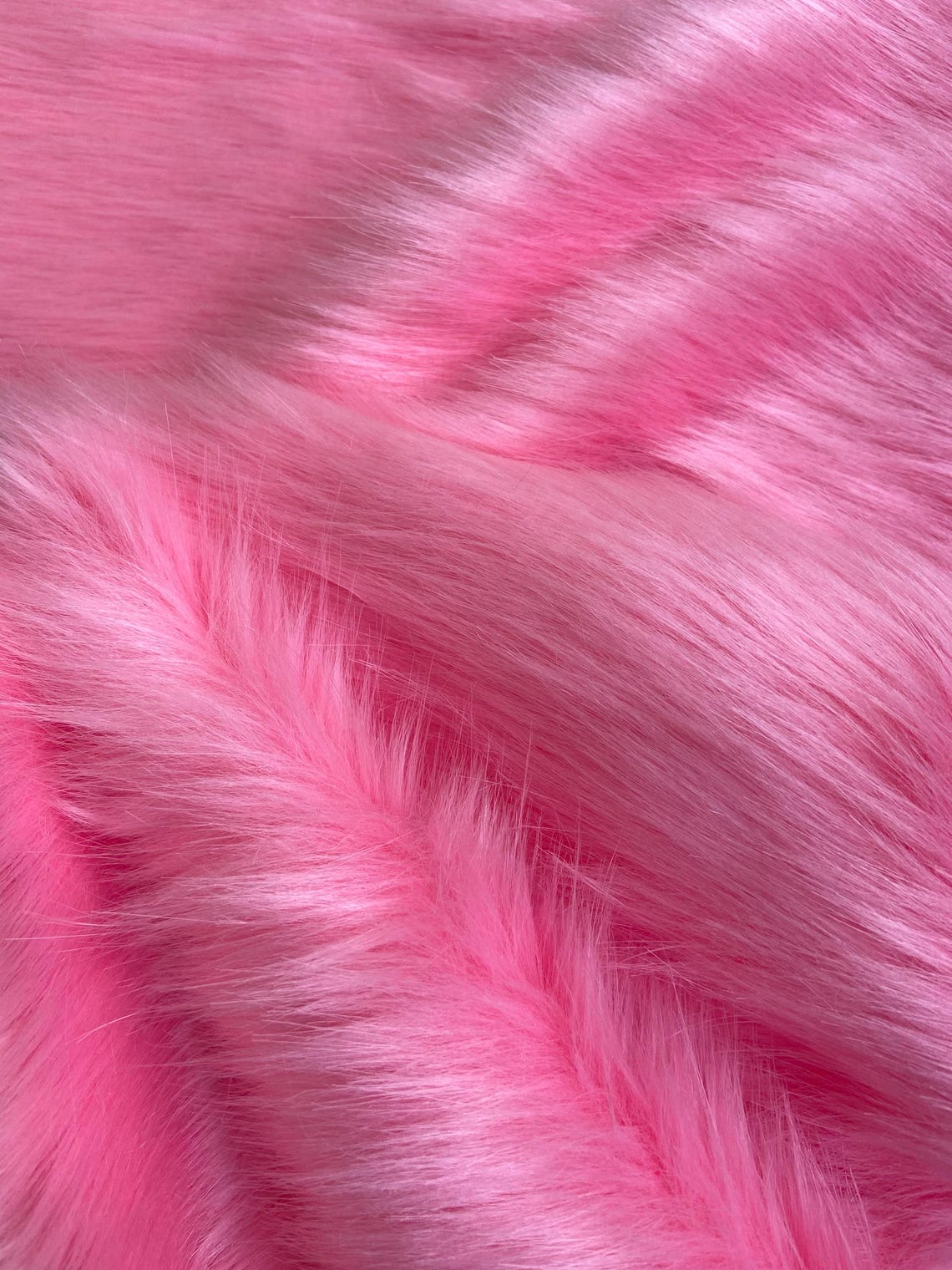 Light Pink Shaggy Faux Fur Fabric: Ultra Soft Long Pile, DIY Crafts - Etsy