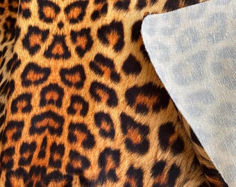 Leopard Kunstpelz Stoff: Veganes Tierfell Kostüm-Material - Meterware